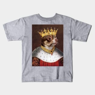 Portrait of Chihuahua as a King - King Chihuahua - Pet Gift Kids T-Shirt